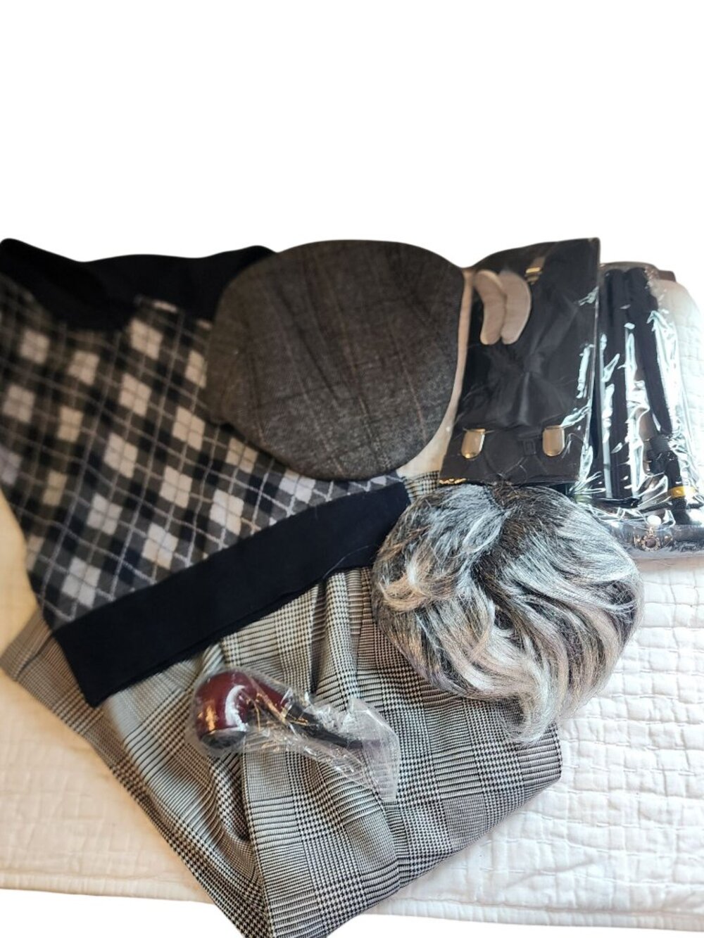 Little old Man Costume pants vest hat wig can eyebrows Size 4/5 NWOT